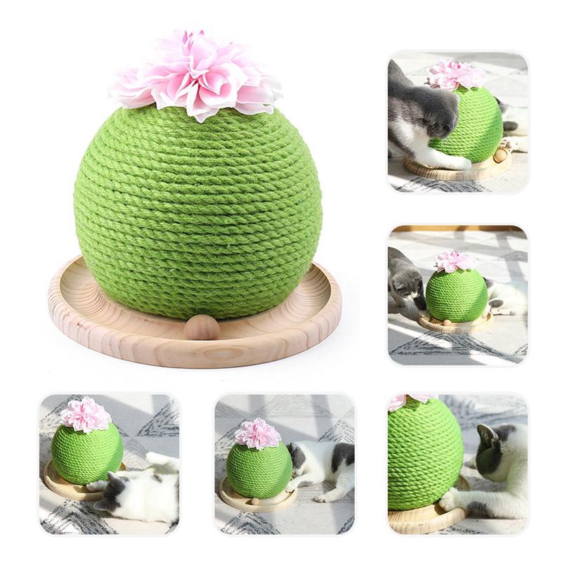 Funny Cactus with Flower Cat Scratching Board pet Scratch Post Cat