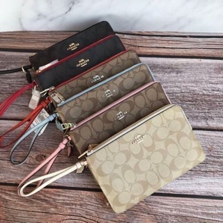 COACH DOUBLE ZIP WALLET size  8