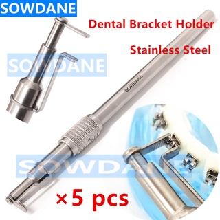 5pcs Autoclavable Stainless Steel Dental Orthodontic Positive Brackets Positioner Placer Bracket Holder Placing Brace To