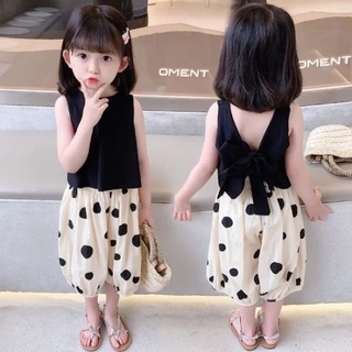 พร้อมส่งในไทย ชุดเซ็ตเสื้อ+กางเกง สไตล์ลูกคุณหนูผ้านิ่ม ใส่ไม่ร้อน