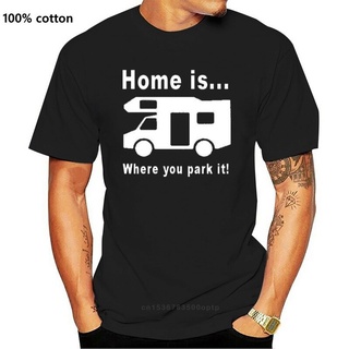 เสื้ ขายดี เสื้อยืด พิมพ์ลายอนิเมะ "Home Is Where You Park It" ของขวัญสุดเท่ สําหรับคู่รักS-5XL