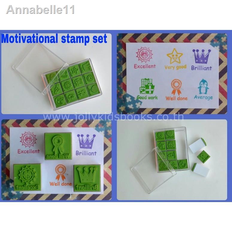 จัดส่งที่รวดเร็ว2021 ทันสมัยที่สุด㍿✹Stamp &gt;&gt; Motivational set ตรายาง ตัวปั้ม stamp