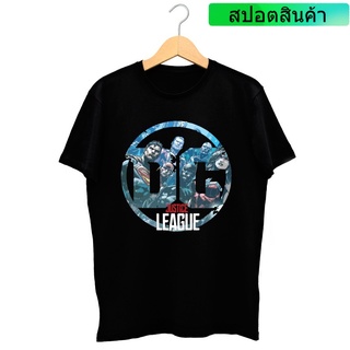 เสื้อยืดโอเวอร์ไซส์ราคาต่ำสุด!![] เสื้อยืดลําลอง แขนสั้น พิมพ์ลายกราฟิก JUSTICE LEAGUE DC COMIC SUPERHERO สีดํา สําหรับผ