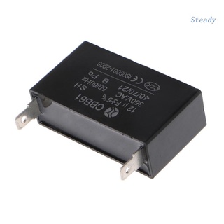 เครื่องกําเนิดไฟฟ้า มอเตอร์พัดลม 12uF CBB61 12uF 50/60Hz 350VAC สีดํา