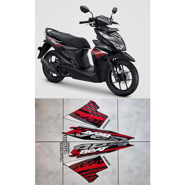 สติ๊กเกอร์ STRIPING สติ๊กเกอร์ BODY LINE BEAT CBS 2021 สีดํา