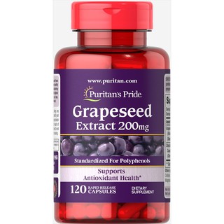 Puritan Grape Seed Extract 200 mg 120 แคปซูล สารสกัดจากเมล็ดองุ่นนะค่ะผิวสวย