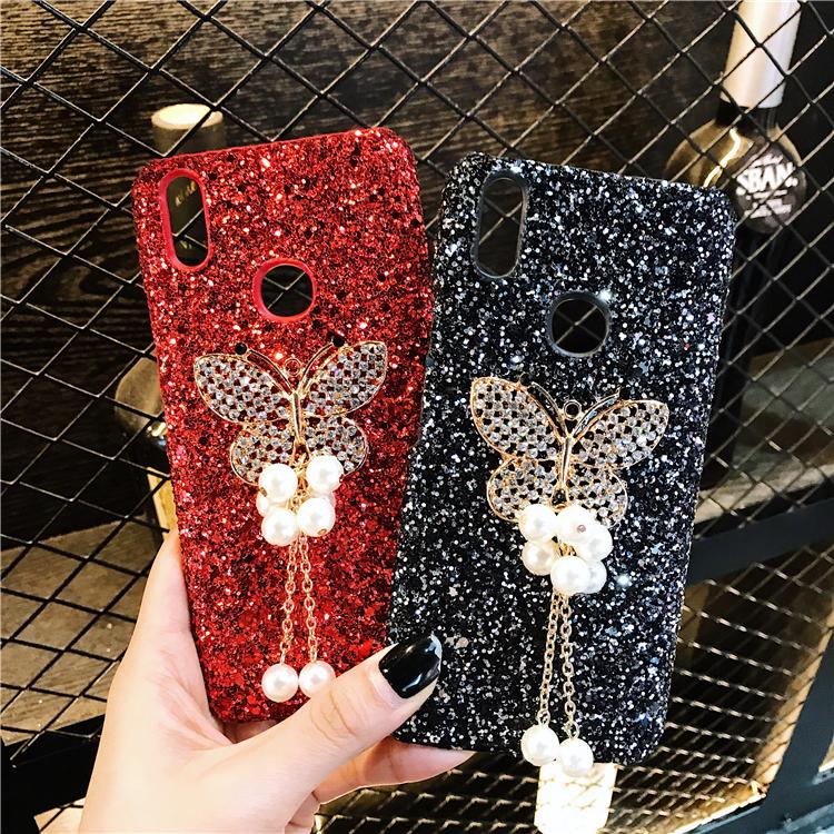 เคสโทรศัพท์ประดับเลื่อมลายผีเสื้อสำหรับ OPPO F 9 A 3S F 11 / Pro