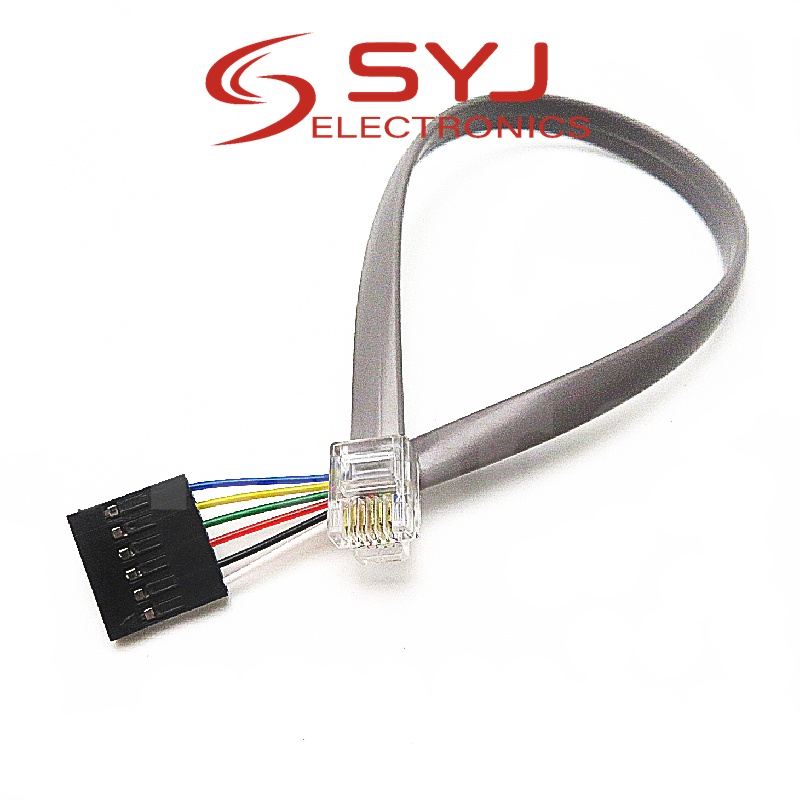 1 ชิ้น ICSP หัวคริสตัล RJ11 เปิด SIP6 สายดาวน์โหลด MPLAB ICD3 จับคู่ ICD2 PICKIT3 ในสต็อก