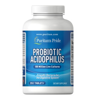 ขวดใหญ่สุด 250 เม็ด Puritans pride probiotic Acidophilus ช่วยการทำงานของลำไส้ให้ทำงานได้ดีขึ้น