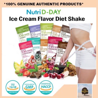 แหล่งขายและราคาโปรลดราคาพร้อมส่ง✅แท้💯Nutri D-Day ผลิตภัณฑ์ทดแทนมื้ออาหารแบบ Shake จากเกาหลี Nutri D-Day 90 kcal Ice Cream Flavor dietอาจถูกใจคุณ