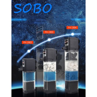 SOBO FH-1902 FH-1903 FH-1904 ปั๊มน้ำพร้อมกระบอกกรอง 2 ชั้น