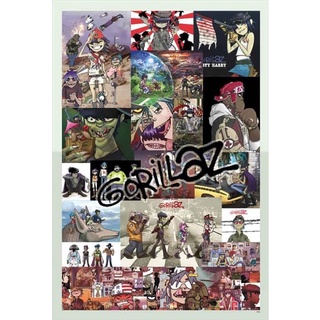 โปสเตอร์วงดนตรี วินเทจ Gorillaz