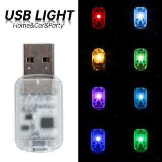 หลอดไฟ LED USB ขนาดเล็ก ควบคุมแบบสัมผัส สีสันสดใส สําหรับตกแต่งภายในรถยนต์