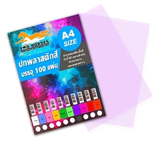 (ส่งด่วน) แผ่นใส ปกพลาสติก สี แผ่นรองปกสี ขนาด A4 บรรจุ 100 แผ่น 10สี