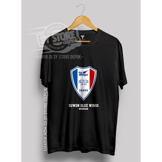 เสื้อยืดโอเวอร์ไซส์เสื้อยืด ผ้าฝ้าย พิมพ์ลาย Club K-LEAGUE SUWON BLUEWINGS สไตล์เกาหลี 30S-3Y STORES-3XL