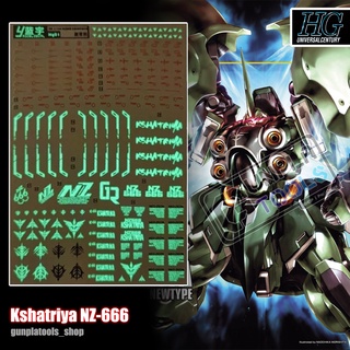 [ Y Model ] Water decal HG01 ดีคอลน้ำสำหรับ NZ-666 Kshatriya (HG 1/144)