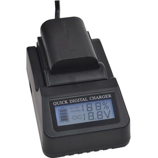 แท่นชาร์จแบตกล้องมีจอ LCD DIGITAL Battery Charger รหัสแบต LP-E5 for Canon Camera