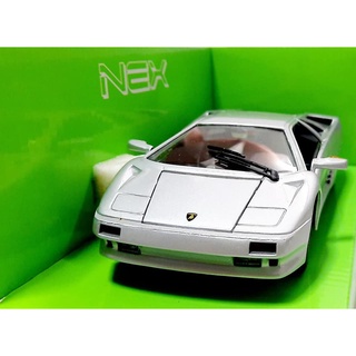 โมเดลรถลัมโบร์กีนี ไดอะโบล Lamborghini Diablo Scale 1:24 2 สีให้เลือกสะสม แดง VS บรอนซ์เงิน งานสวยน่าสะสม แบรนด์ Welly