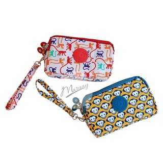 แหล่งขายและราคากระเป๋าคล้องมือ Kipling 3ช่อง ลายลิงอาจถูกใจคุณ