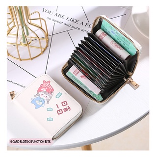 【เตรียมจัดส่ง】Card bag womens bag กระเป๋าใส่บัตรของผู้หญิง multi-card space กระเป๋าใส่เหรียญแบบบูรณาการความจุขนาดใหญ่