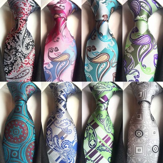 เนคไทผ้าไหม พิมพ์ลายดอกไม้ PAISLEY 8 เซนติเมตร แฟชั่นสําหรับผู้ชาย