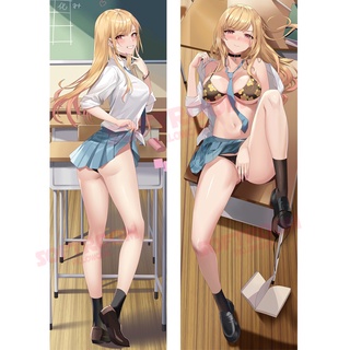 Kitagawa Marin My Dress-Up Darling Dakimakura ปลอกหมอนอิงโซฟา แบบนิ่ม ลายอนิเมะญี่ปุ่น Otaku ขนาด 50x150 ซม. DK2624