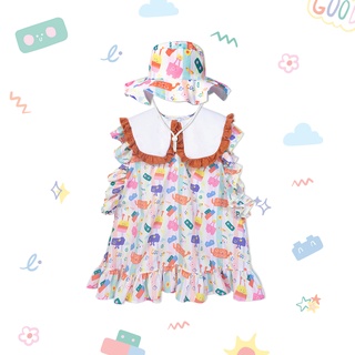 01.Have fun Ruffle dress Col1 : ตัวต่อแห่งความสนุก Let’s have fun together by kidsociety Wear