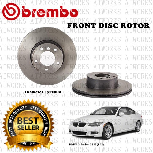 BREMBO BMW E92 Coupe 323i โรเตอร์ดิสก์เบรกหน้า