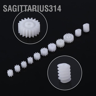 Sagittarius314 11pcs Plastic Spindle Worm Gear for Aircraft Car Truck Model Robotic Motor Shaft