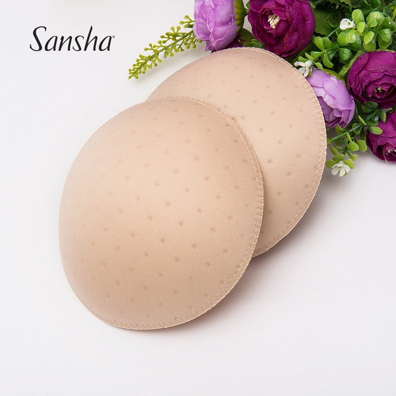Sansha ฝรั่งเศส Sansha เต้นรําเครื่องแต่งกายถ้วยบอดี้สูท Anti-Dew Point Breast Pad บัลเล่ต์เครื่องแต่งกายเต้านม Intimate ชุดถ้วย