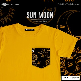 เสื้อยืด Sun Moon I Thrift Apparel Pocket Tee