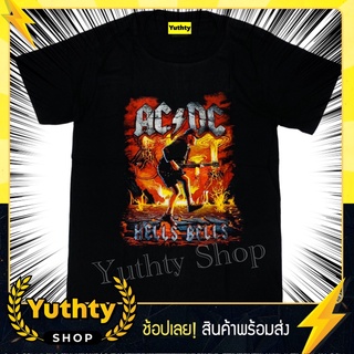 เสื้อยืดเสื้อวง ACDC กีต้าร์ เสื้อยืดแฟชั่นวินเทจ90 ไม่มีตะเข็บข้าง ใส่ได้ทั้งชายและหญิง