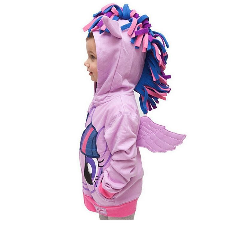 My Little Pony เด็กแจ็คเก็ตสาวแจ็คเก็ตฤดูใบไม้ผลิฤดูใบไม้ร่วงฝ้ายเด็กแปลกใหม่ ที่คลุมด้วยผ้า เด็กเสื้อคลุมน่ารัก ๆ - รูปที่ 3