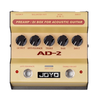 Joyo AD-2 แป้นเหยียบเอฟเฟคกีตาร์อะคูสติก แบบพกพา ความไวสูง 2 ขั้น EQ ลูกบิดปรับเอฟเฟคกีตาร์