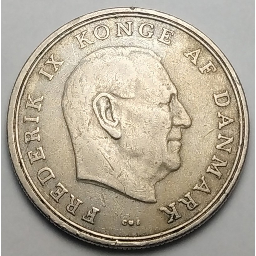 ปี 1961, เหรียญ 5 Kroner , ประเทศเดนมาร์ก (Denmark) , King Frederik IX
