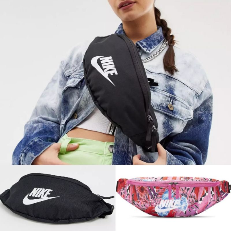 [ลิขสิทธิ์แท้] สีชมพู  NIKE กระเป๋าคาดอก กระเป๋าคาดเอว กระเป๋า สะพายข้าง Cross body