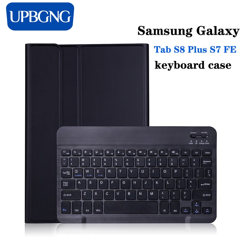 Upbgng เคสคีย์บอร์ดบลูทูธ พร้อมเมาส์ สําหรับ Samsung Galaxy Tab S8 Plus S8 Ultra Galaxy Tab S7 FE S6 Lite