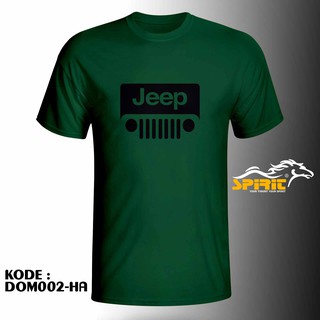 Dom002 เสื้อยืดลําลอง แขนสั้น พิมพ์ลาย JEEP WRANGLER Cabin Automotive