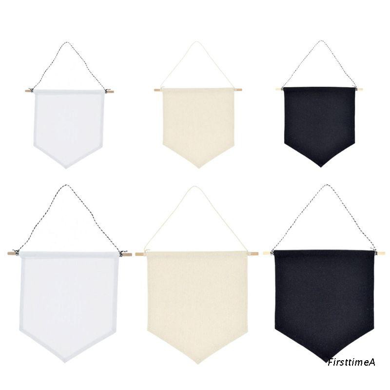 เฟอร์♞ ป้ายธงแบนเนอร์เปล่า ผ้าฝ้าย 3 สี สําหรับเก็บสะสม