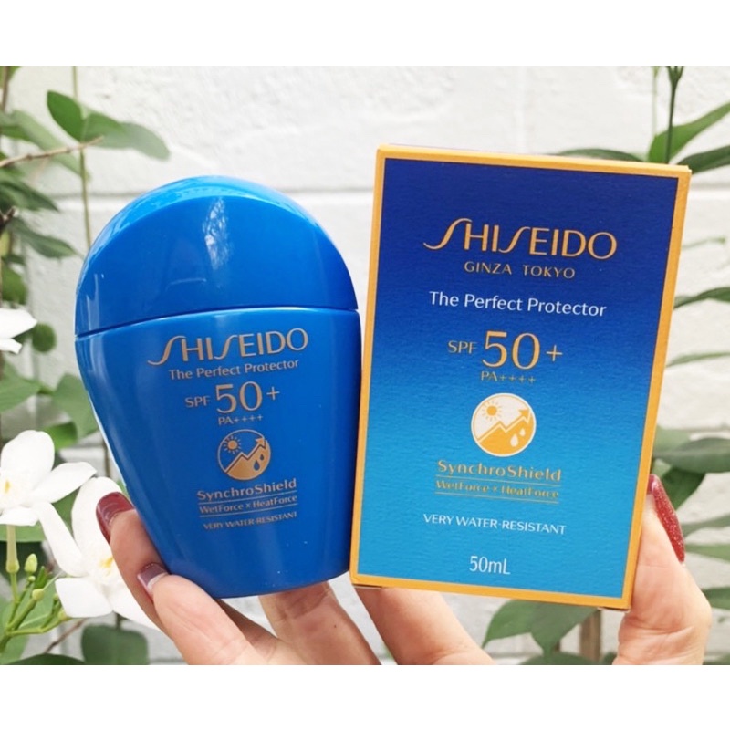 Shiseido Ginza Tokyo The Perfect Protector SPF50+ PA+++ Synchro Shield WetForce x HeatForce 50 ml. สูตรใหม่