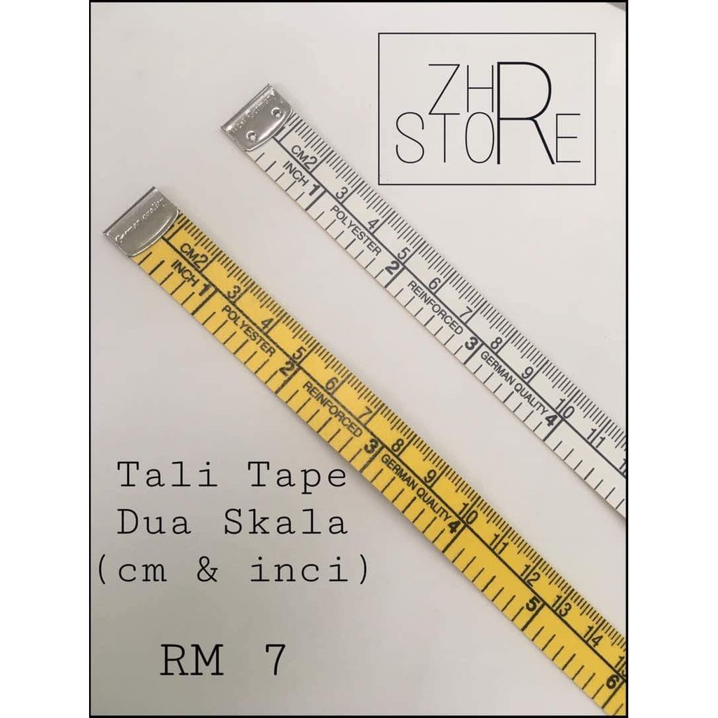 Tali Tape 2 skala cm/inci / Ruler tape