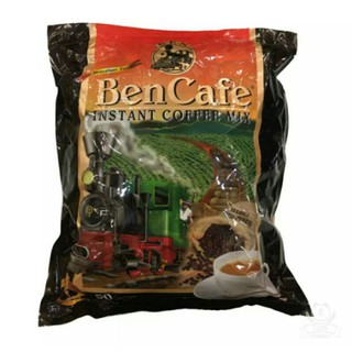 Ben Cafe Instant Coffee Mix...กาแฟหัวรถไฟ...ตรา "Ben Cafe"...1 ห่อใหญ่ (50 ซอง)