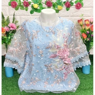เสื้อออกงานผ้าแก้ว ไซส์ใหญ่ รอบอกตั้งแต่42-56