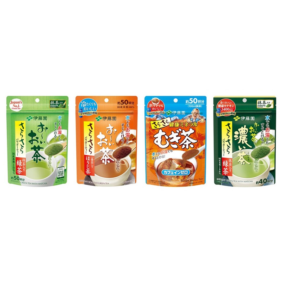 ITOEN อิโตเอน ชาเขียวชนิดผงและชาข้าวถุงชง Itoen Matcha GreenTea ของแท้นำเข้าจากญี่ปุ่น
