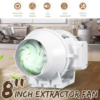 พัดลมเทอร์โบบูสเตอร์ ควบคุมความเร็วท่อไอเสีย 4 นิ้ว 6 นิ้ว 8 นิ้ว 220V