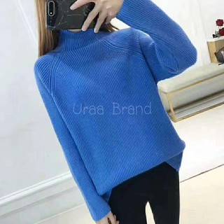 (พร้อมส่ง) ( 8 สี ) เสื้อไหมพรมคอเต่า เสื้อคอเต่าแขนยาว รุ่น Bt3