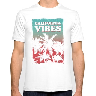 คอตต้อนคอกลมเสื้อยืด พิมพ์ลาย California 80s Vibes Surf สไตล์วินเทจ แฟชั่นฤดูร้อน สําหรับผู้ชาย และผู้หญิงS-5XL