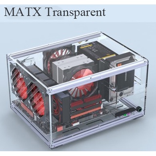 Matx Horizontal Computer Case Support Itx Motherboard Diy Desktop Cases Acrylic Transpa Pc Sho Thailand