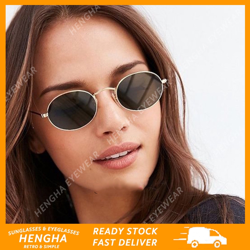 RB3547 Western Retro แว่นตากันแดดโลหะรูปไข่ผู้หญิง/ผู้ชาย Anti UV400