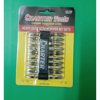 ดอกไขควงลม 2 หัว ปากแฉก ตรา Charter tool #2 ยาว 65 mm. (ขายป็นดอก)